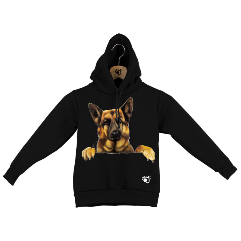 PASTORE TEDESCO FELPA B.O BIANCO NERO_ PASTORE TEDESCO