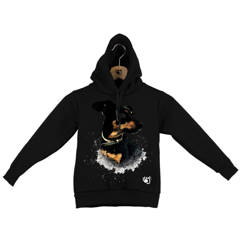 PINCHER FELPA B.O BIANCO NERO_ PINCHER