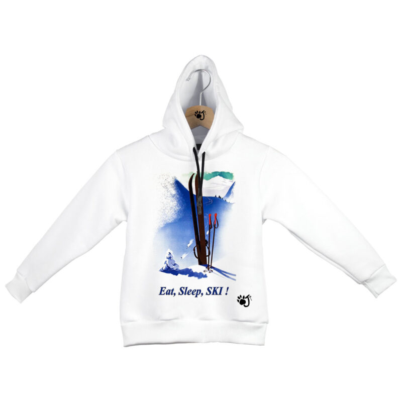SKI POSTER FELPA B.O BIANCO SKI POSTER