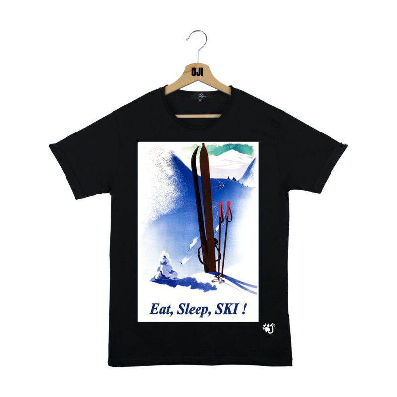 SKI POSTER UOMO NERO SKI POSTER