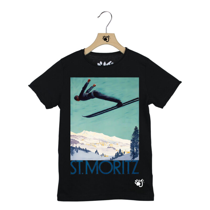 ST. MORITZ POSTER BAMBINO NERO ST. MORITZ POSTER