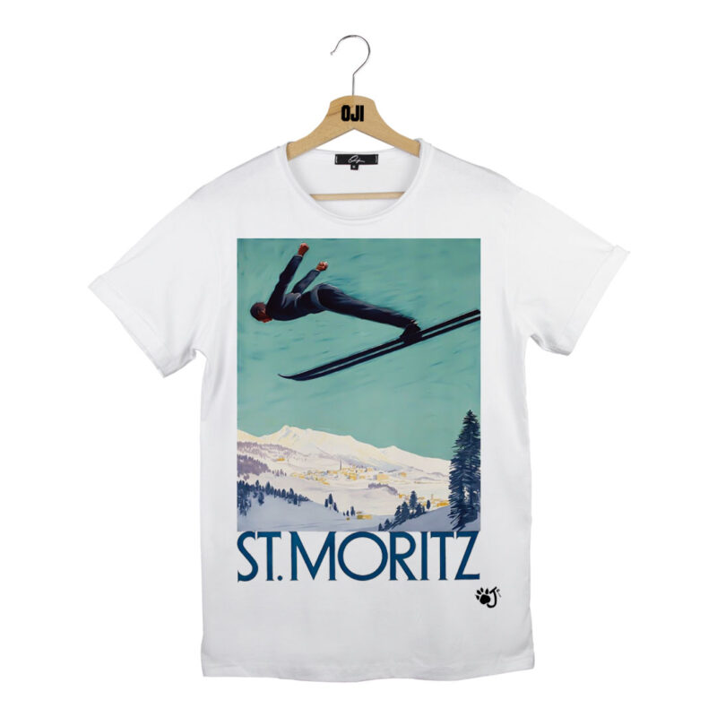 ST. MORITZ POSTER UOMO BIANCO ST. MORITZ POSTER