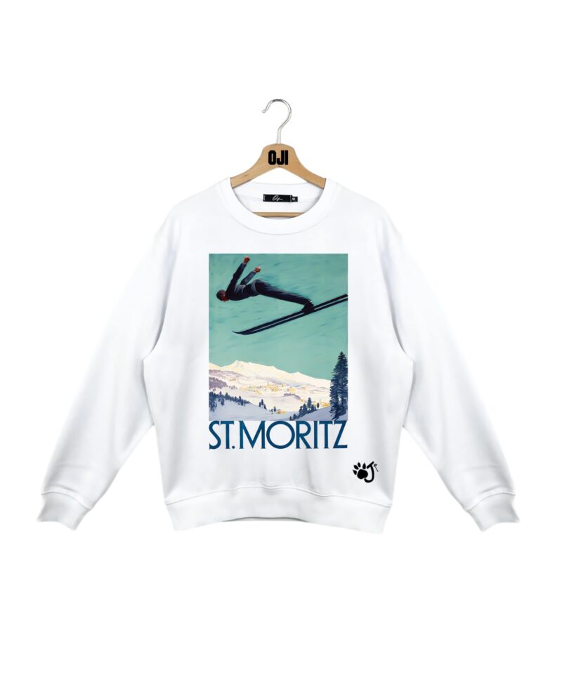 ST. MORITZ POSTER PARICOLLO UOMO BIANCO copia ST. MORITZ POSTER