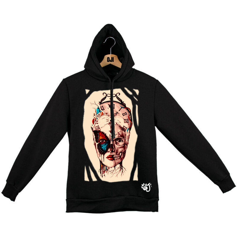 DONNA OROLOGIO FELPA ADULTO NERO 10 Y DONNA OROLOGIO